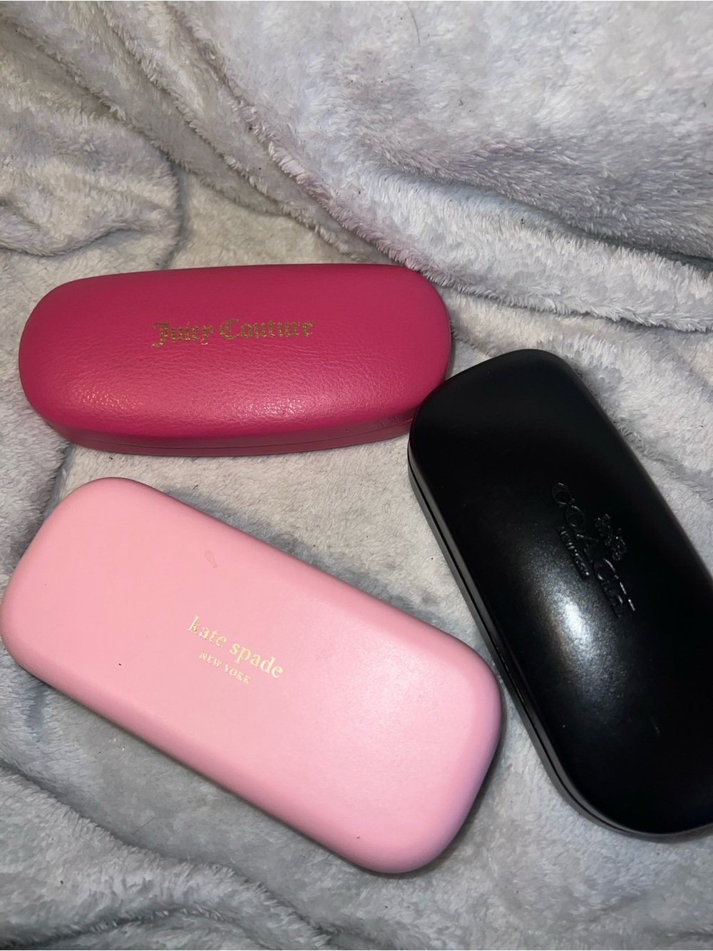 Eye glass case bundle comes with all 3 coach-juicy couture-Kate spade